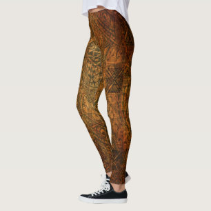 Traditioneller Tahitian Tapa Leggings