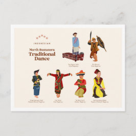 Traditioneller Tanz von Nordsumatra Indonesien Rei Postkarte