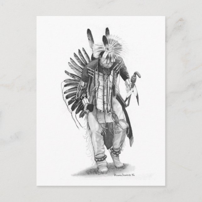 Traditioneller Tänzer Postkarte (Vorderseite)