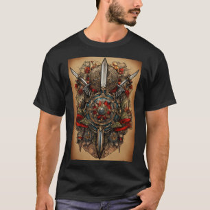 Traditioneller Tattoo-Inspirierter T - Shirt