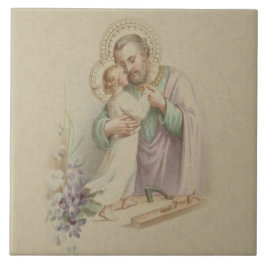 Traditioneller Tischler St- Josephkinderjesuss Fliese