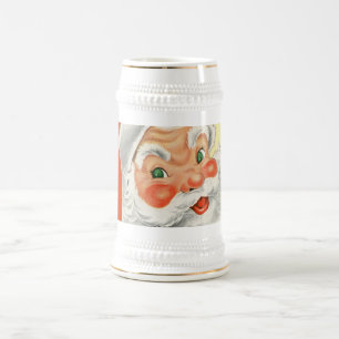 Traditioneller Vintager Weihnachtsmann Bierglas
