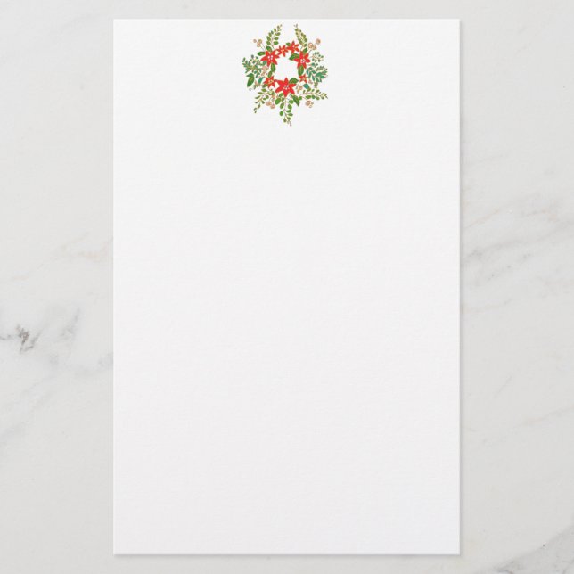 Traditioneller Weihnachtskranz Briefpapier (Vorderseite)