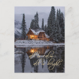 Traditioneller Winterurlaub Weihnachten Postkarte