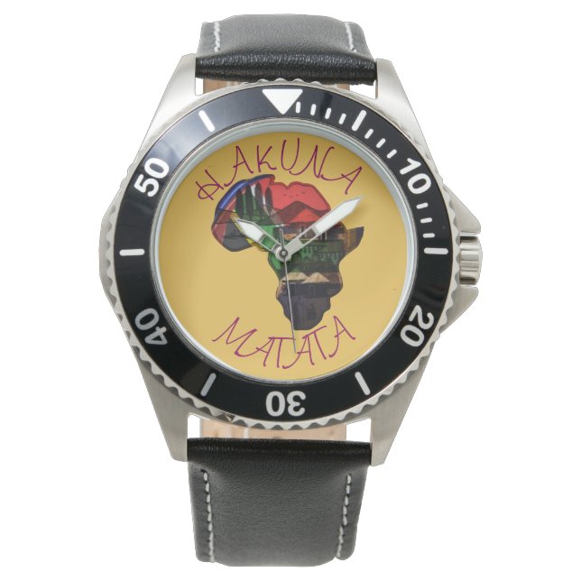 Traditionelles afrikanisches Anpassungsprodukt Armbanduhr (Vorderseite)