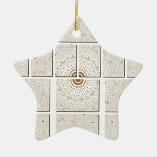 Traditionelles afrikanisches Motiv Mosaik Art Prin Keramik Ornament
