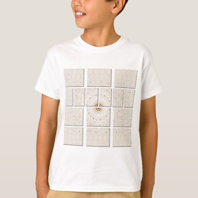 Traditionelles afrikanisches Motiv Mosaik Art Prin T-Shirt (Vorderseite)