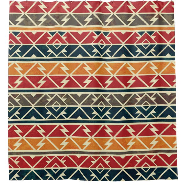 Traditionelles afrikanisches Muster Duschvorhang (Vorderseite)