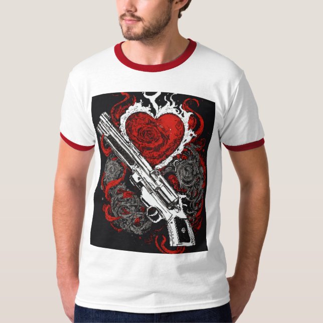 Traditionelles amerikanisches Tattoo-Design T-Shirt (Vorderseite)