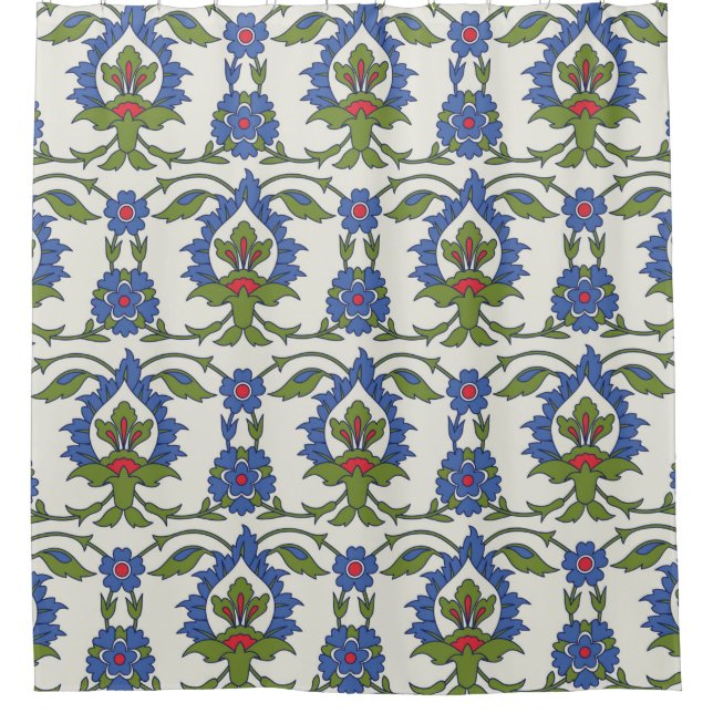 Traditionelles arabisches nahtloses Ornament. Türk Duschvorhang (Vorderseite)