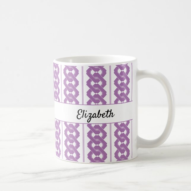 Traditionelles asiatisches Kettenmuster mit Namen Kaffeetasse (Rechts)