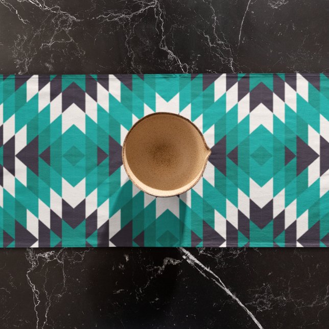 Traditionelles Azteken-Muster Kurzer Tischläufer (Table runner)
