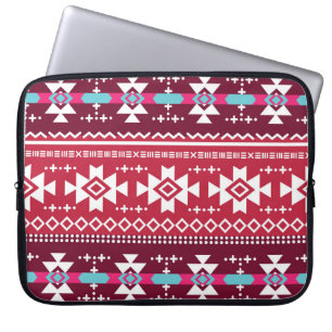 Traditionelles aztekisches nahtloses Stammes- Laptopschutzhülle