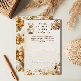 Traditionelles Baby Duschspiel Rustikale Teddy