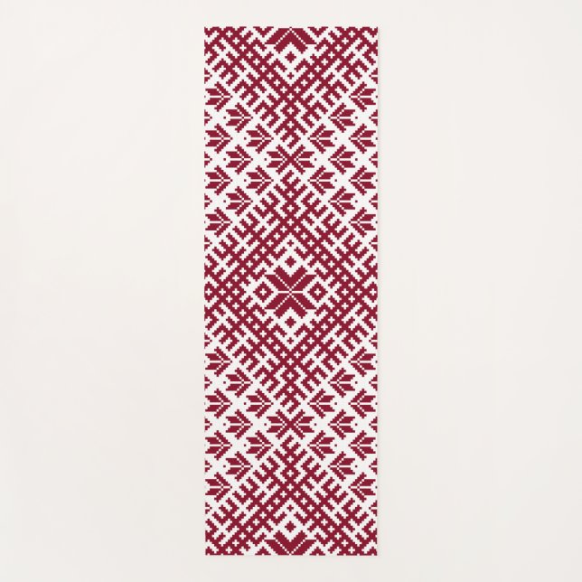 Traditionelles baltisches Stammesmuster Yogamatte (Vorderseite)