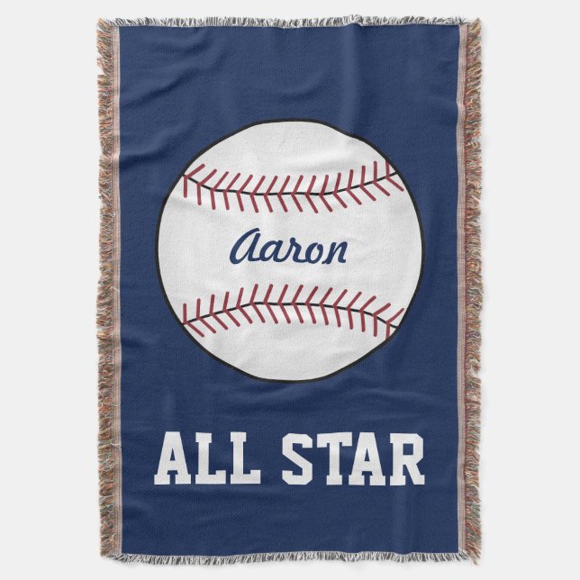 Traditionelles Baseball-Throw-Blanket Decke (Vorderseite Vertikal)