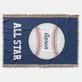 Traditionelles Baseball-Throw-Blanket Decke