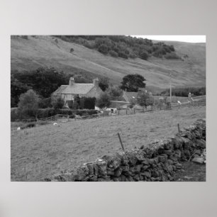 "Traditionelles Bauernhof-Haus " Poster