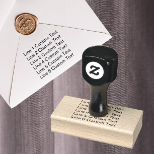 Traditionelles, benutzerdefiniertes Business 6 Lin Gummistempel