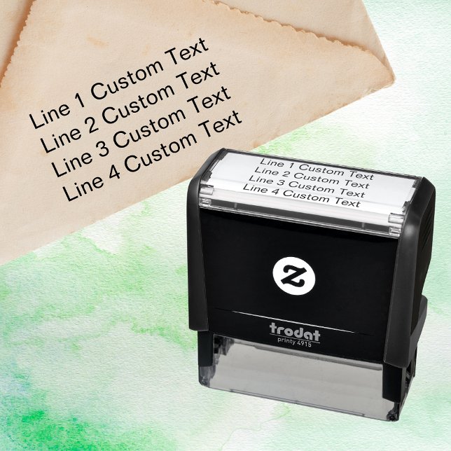 Traditionelles, benutzerdefiniertes Geschäft 4 Zei Permastempel (Von Creator hochgeladen)