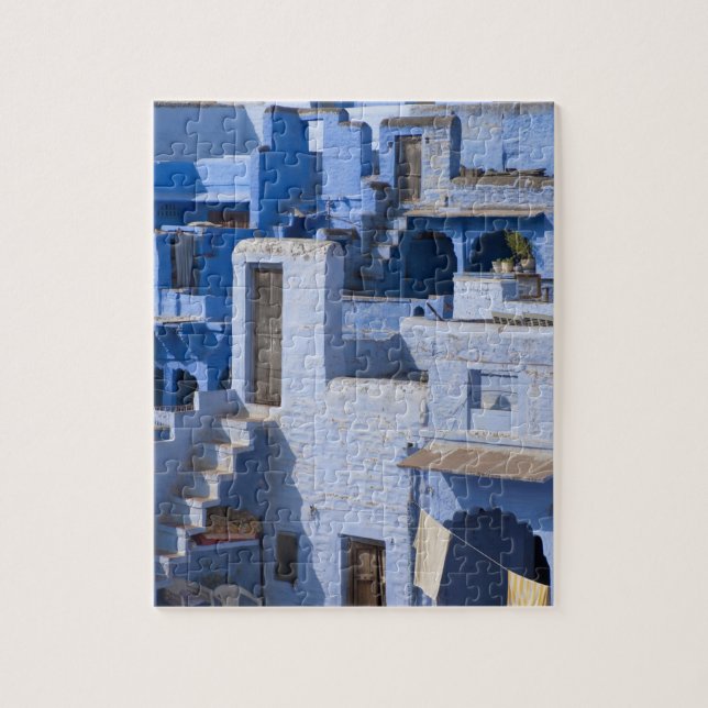 Traditionelles blaues Gemälde, Jodphur (Vertikal)