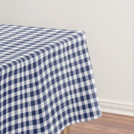 Traditionelles Blue Vichy Weihnachten Tischdecke