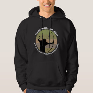 Traditionelles Bogenschießen Vintage Trad Bogen We Hoodie