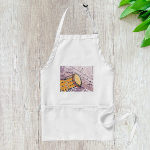 Traditionelles Bongotrommel mit Musiknoten Schürze