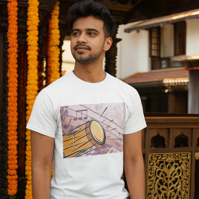 Traditionelles Bongotrommel mit Musiknoten T-Shirt (Von Creator hochgeladen)