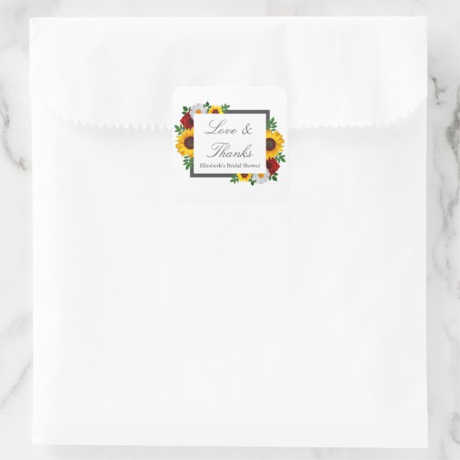Traditionelles Brautparty Quadratischer Aufkleber (Tasche)