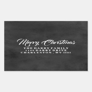 Traditionelles Chalkboard Frohe Weihnachtsaufklebe Rechteckiger Aufkleber