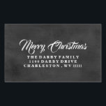 Traditionelles Chalkboard Merry Christmas Sticker<br><div class="desc">Personalisiert Frohe Weihnachtsaufkleber. Entspricht unserer frohen Weihnachts-Fotokarte. Bei Fragen stehen wir Ihnen gerne zur Verfügung.</div>