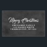 Traditionelles Chalkboard Merry Christmas Sticker<br><div class="desc">Personalisiert Frohe Weihnachtsaufkleber. Entspricht unserer frohen Weihnachts-Fotokarte. Bei Fragen stehen wir Ihnen gerne zur Verfügung.</div>