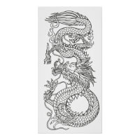 Traditionelles chinesisches Drachenposter