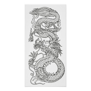 Traditionelles chinesisches Drachenposter Poster