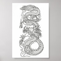 Traditionelles chinesisches Drachenposter