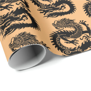 Traditionelles chinesisches Drachenwappenpapier Geschenkpapier