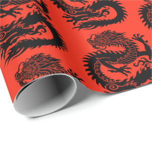Traditionelles chinesisches Drachenwappenpapier Geschenkpapier
