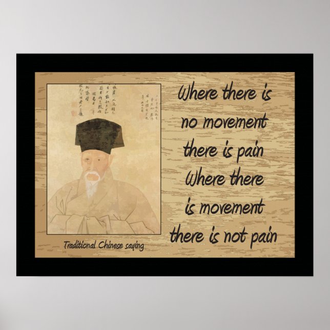 Traditionelles chinesisches Sprichwort, Pain Poste Poster (Vorne)