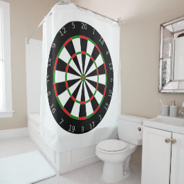 Traditionelles Dartboard-Zieldesign Duschvorhang