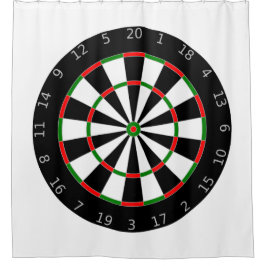 Traditionelles Dartboard-Zieldesign Duschvorhang