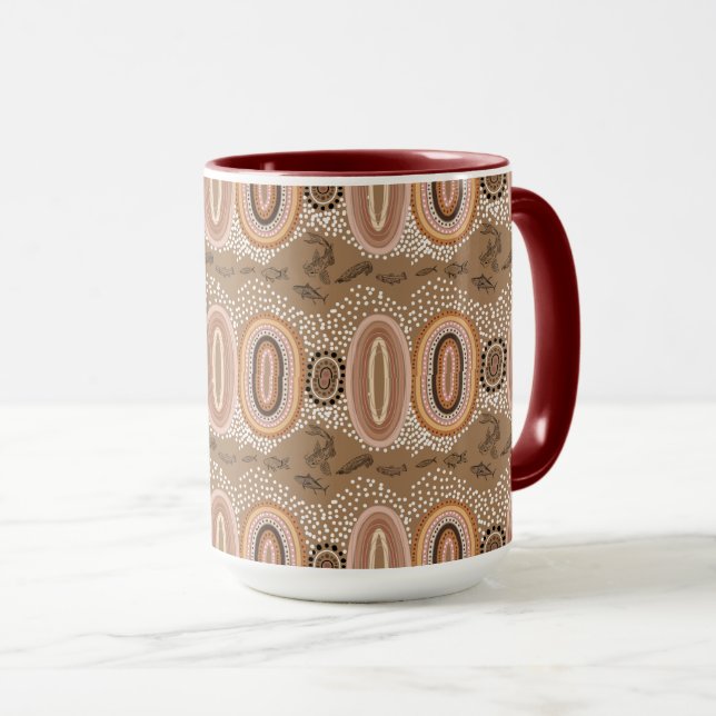 Traditionelles Design Tasse (VorderseiteRechts)
