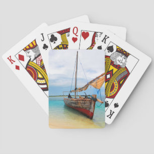 Traditionelles Dhow, Sansibar, Tansania Spielkarten