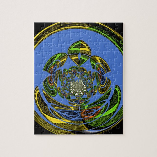 Traditionelles Einfach Blau (Vertikal)