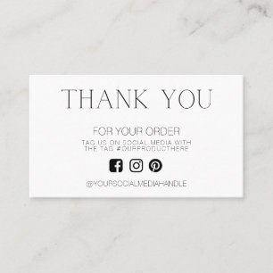 Traditionelles Elegant Danke Discount Visitenkarte