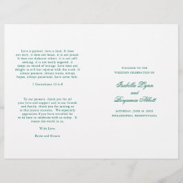 Traditionelles Emerald Green Formal Wedding Progra