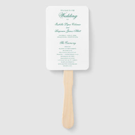 Traditionelles Emerald Green Formal Wedding Progra Fächer