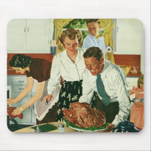 Traditionelles Familienkochen zum Erntedankfest in Mousepad