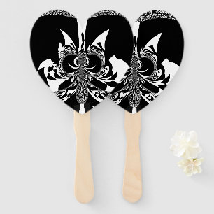 Traditionelles Farbdesign für Schwarz und Weiß Fächer