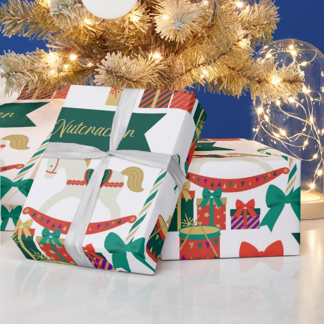 Traditionelles festes Nutcracker Toys Weihnachten Geschenkpapier (Feiertage)